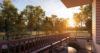 Neubau exklusiver Eigentumswohnungen am wunderschönen Volkspark Potsdam - Visualisierung - Sonnenuntergang vom Balkon