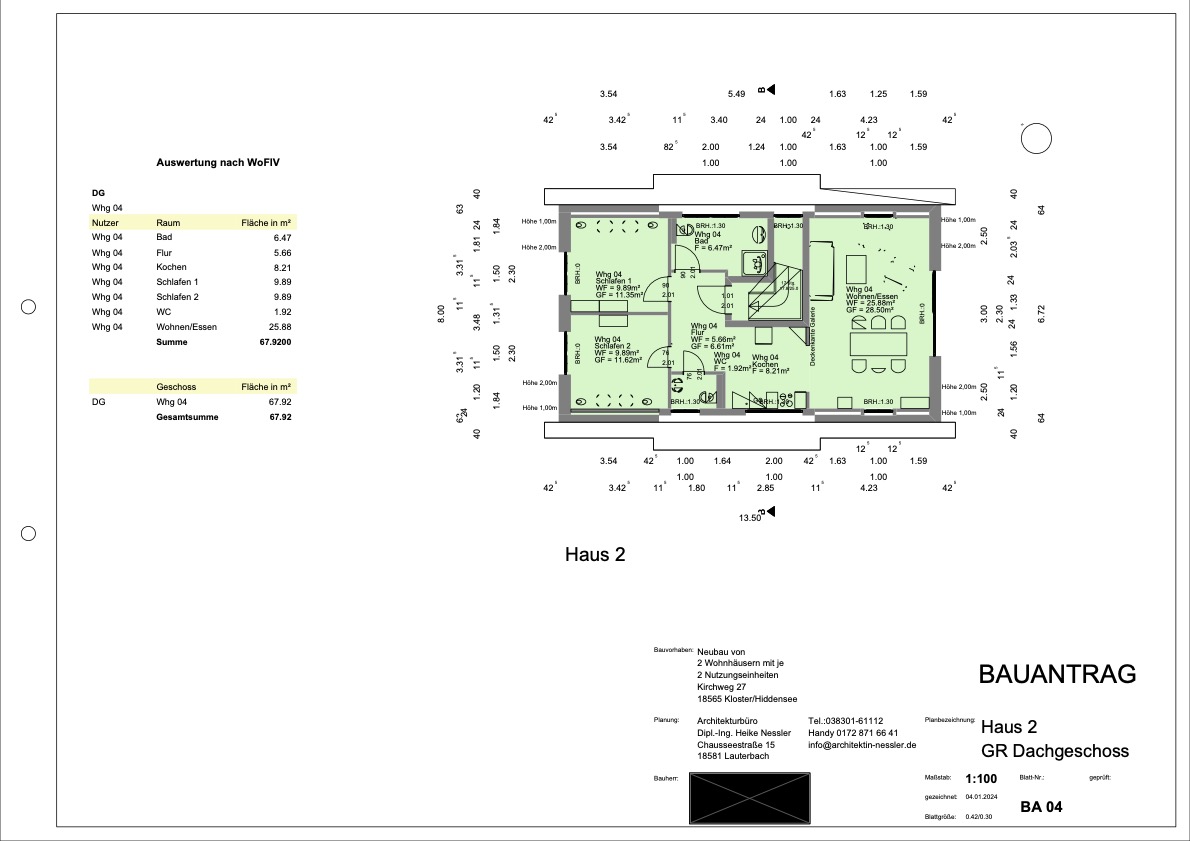 Haus 2 Grundriss DG
