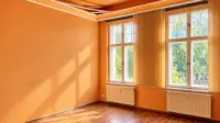 Orangener Raum