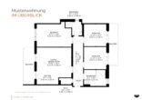 Bezugsfreie 3-Zimmer-Wohnung: Stellplatz + 2 Terrassen und eigener Garten - Grundriss Musterwohnung