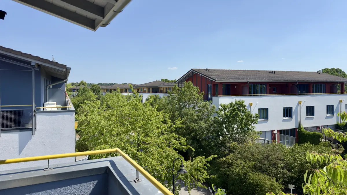 Ausblick von der Terrasse beim Schlafzimmerfenster