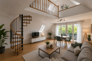 Charmante 4-Zimmer-Galeriewohnung in Bornstedt mit Balkon und Tiefgaragenstellplatz, 14469 Potsdam, Maisonettewohnung