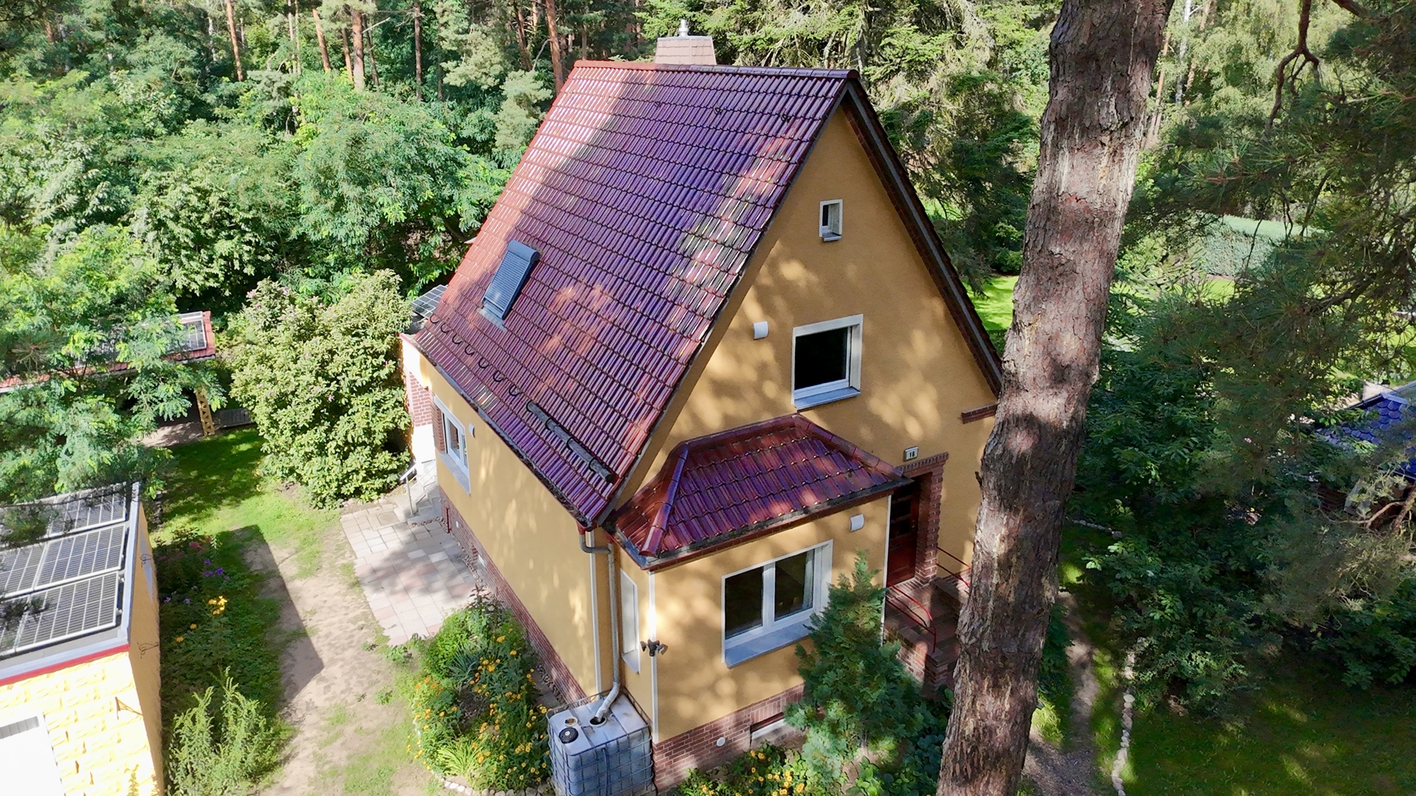 Schräg von oben