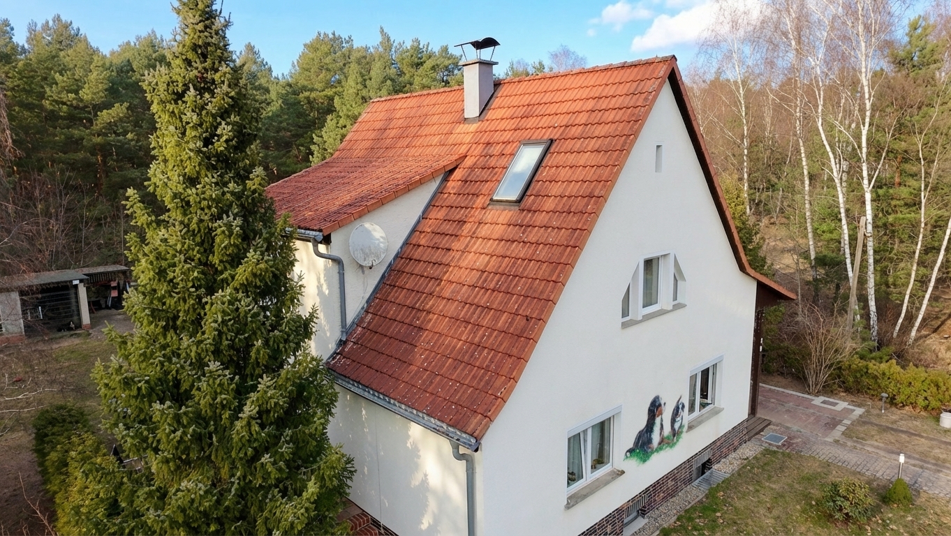Gepflegtes Einfamilienhaus mit Nebengelass und Garage am Wald in Borkheide