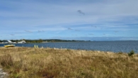 Aussicht Nordost - Ferienwohnung direkt am Deich - freier Boddenblick