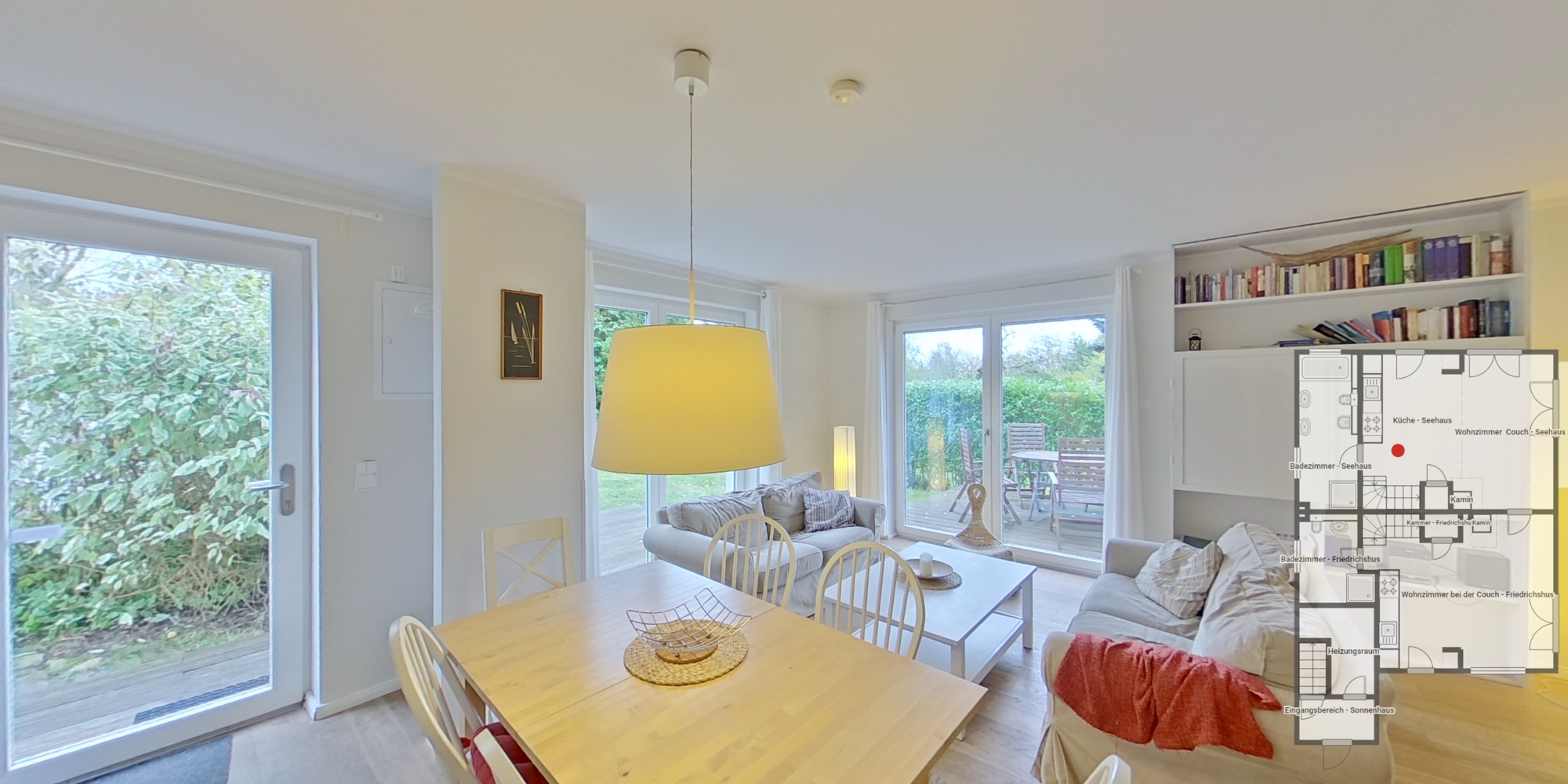 Blick in das Wohnzimmer - Seehaus