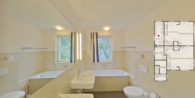 Badezimmer - Seehaus - Zwei nordische Schwedenhäuser inkl. Saunahaus zur Eigennutzung oder Ferienvermietung