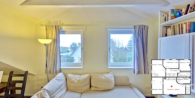 Wohnzimmer - Jakobson - Charmantes rotes Ferienhaus im skandinavischen Stil- traumhafte Lage am Breeger Bodden nahe der Ostsee
