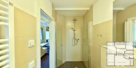 Badezimmer - Jakobson - Charmantes rotes Ferienhaus im skandinavischen Stil- traumhafte Lage am Breeger Bodden nahe der Ostsee