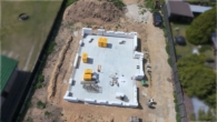 Baufeld - Luftaufnahme - Provisionsfrei – Energieeffizienter Neubau – Doppelhaushälfte zum Erstbezug in Michendorf