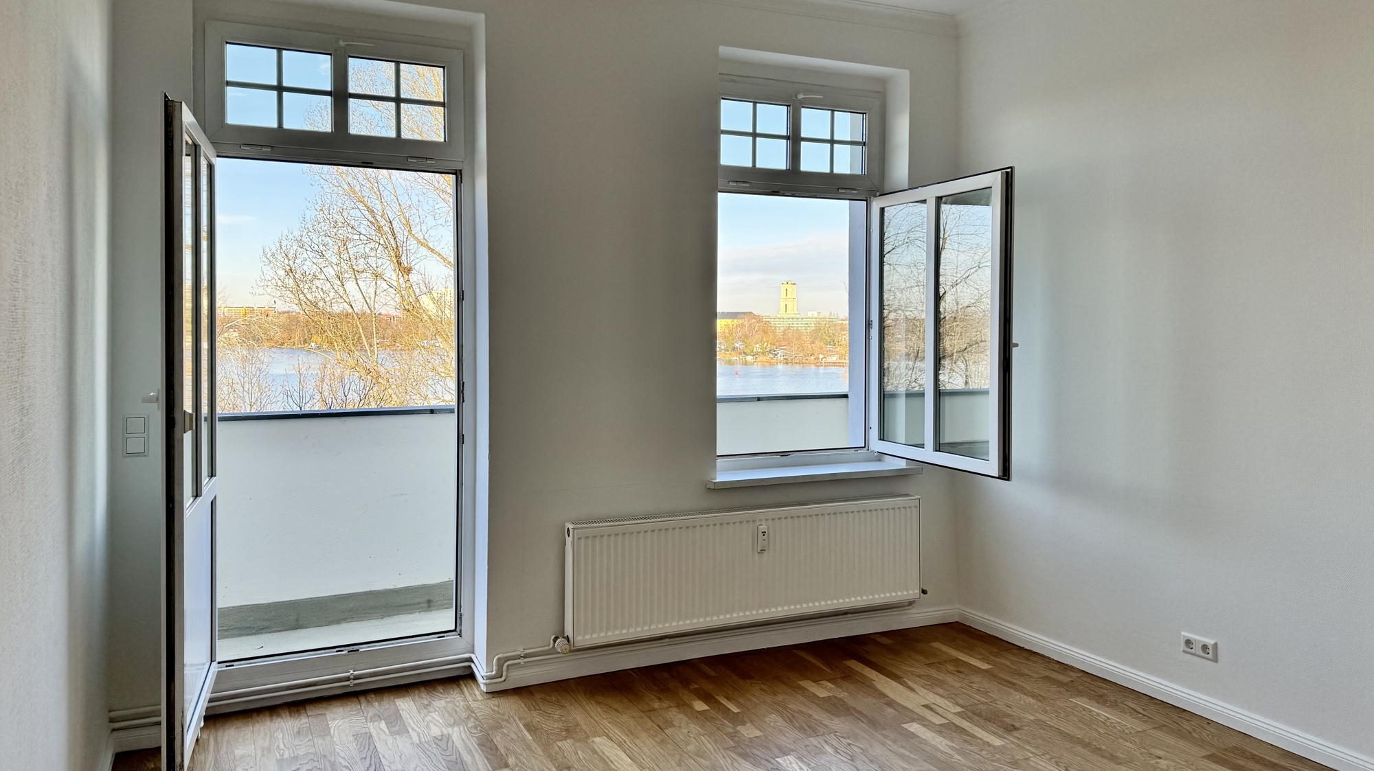 Schlafzimmer - Blick über die Havel